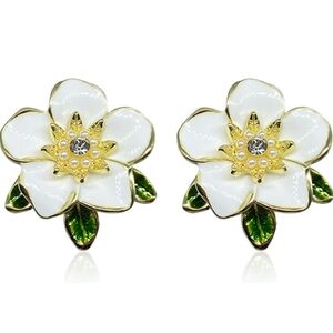 Leaf Stud Earrings For Women Girls- Hypoallergenic Post